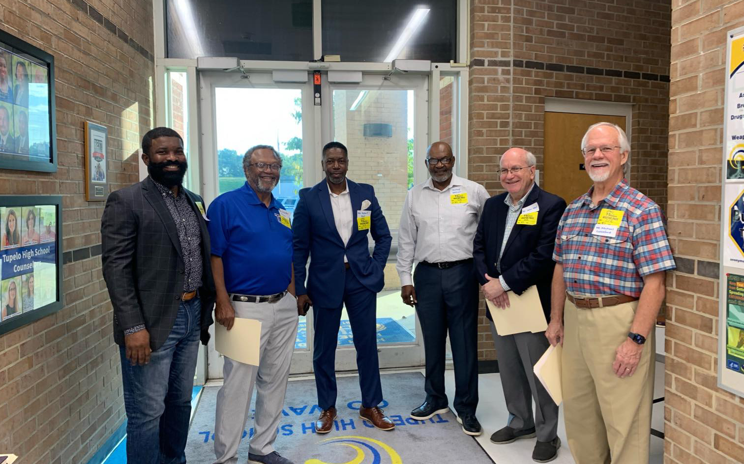 Project Elect assisting in mock interviews with students at Tupelo High School.