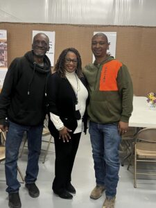 Tony Jones, Dr Cindy Ayers (CEO of Foot Print Farms), and Maurice Shumpert at the Mississippi Minority Farmers Alliance's Annual Saving Rural Farmers Conference.